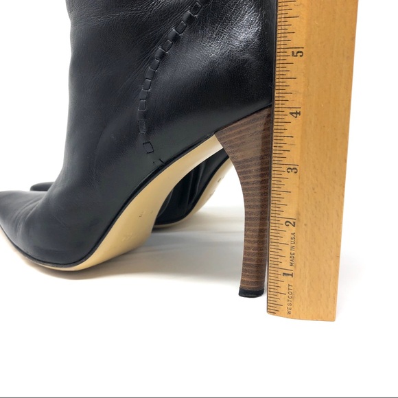 GUCCI black leather booties, made Italy, size 9 - Picture 14 of 15